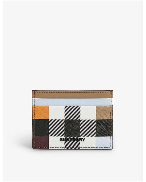 burberry sandon card holder|Burberry Men's Sandon Check and Leather Card Holder.